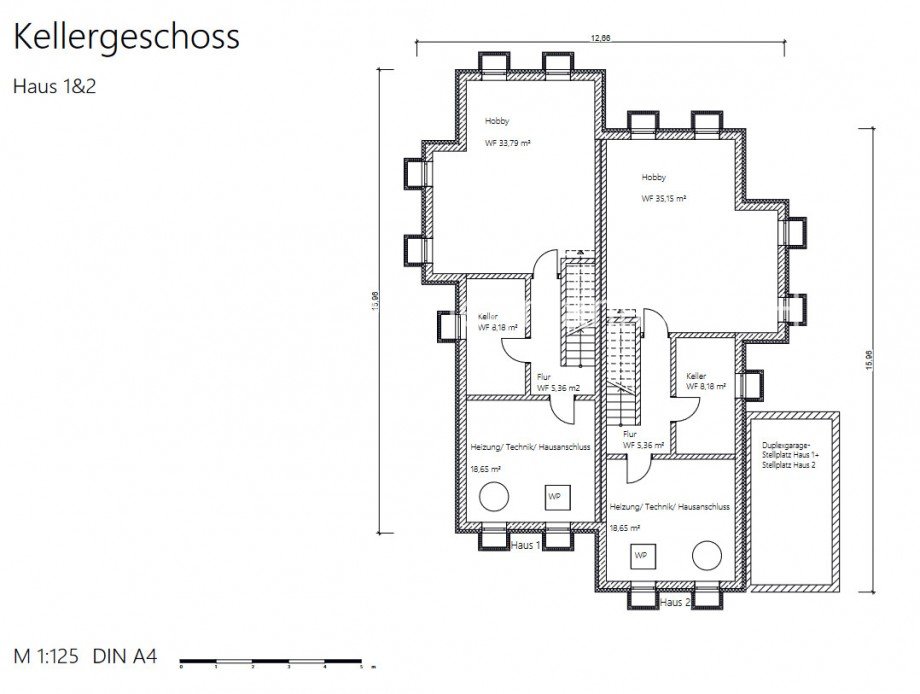 Kellergeschoss 1&2 Doppelhaush�lfte M�nchen