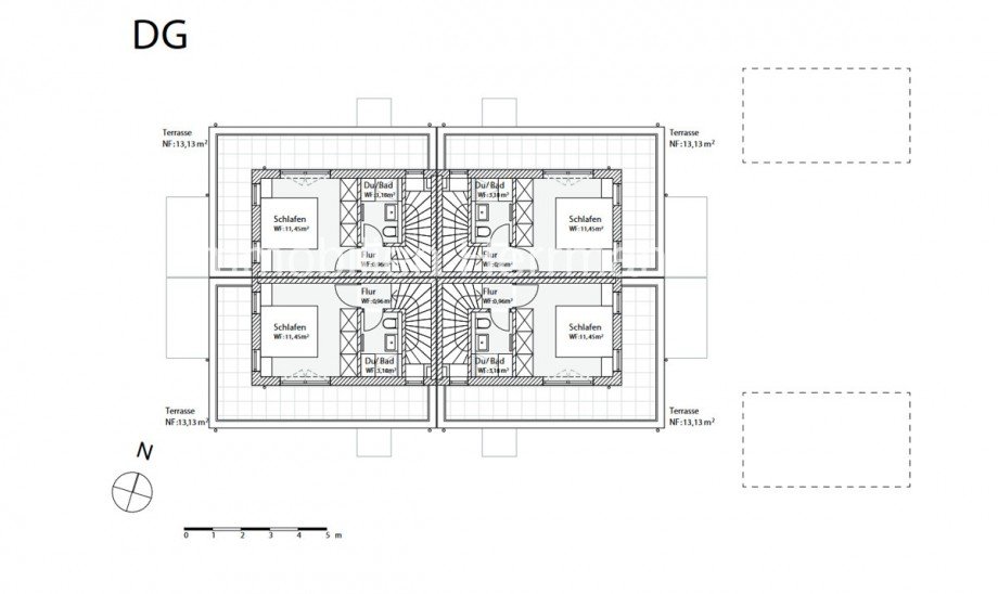 Planung - Dachgeschoss Stadthaus M�nchen