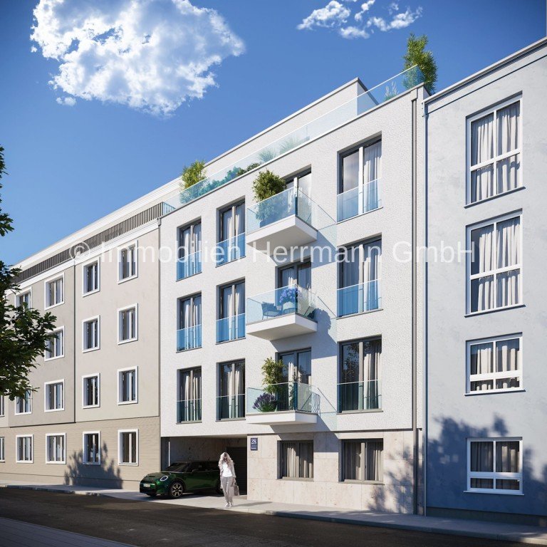 Visualisierung 1 M�nchen Mehrfamilienhaus Projektentwicklung I Exklusives Mehrfamilienhaus mit 12 Wohnungen und Tiefgarage nahe Theresienwiese
