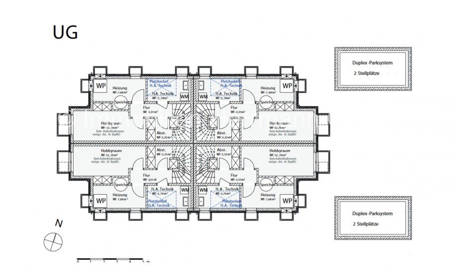 Planung - Untergeschoss Stadthaus M�nchen